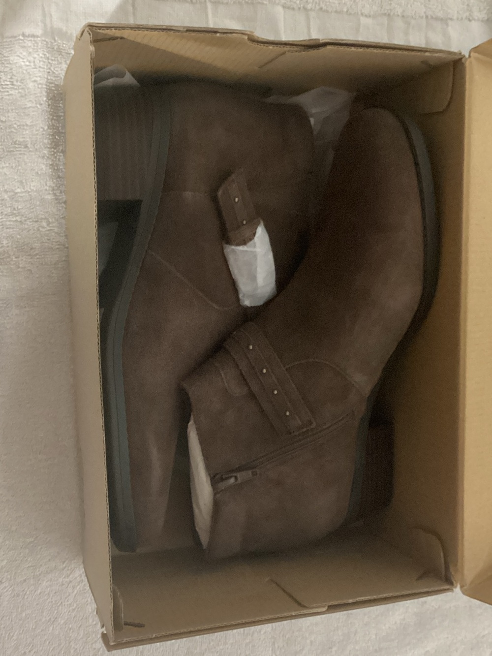 Clarks Men's Brown Suede Chukka Boots - Side Zip